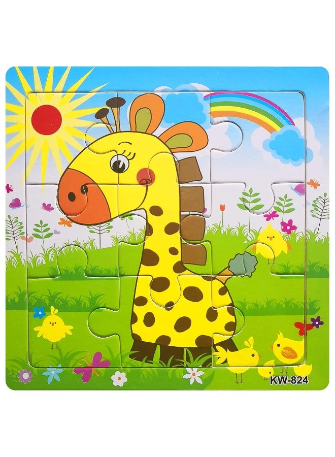 Capstro Wooden Animal Puzzle Set for Toddlers – 6-in-1 Montessori Puzzle with Cute Animal Designs for Early Learning, Fine Motor Skills & Screen-Free Play - Image 5